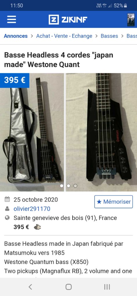 Harley benton guitare d'occasion - Petites annonces - Zikinf